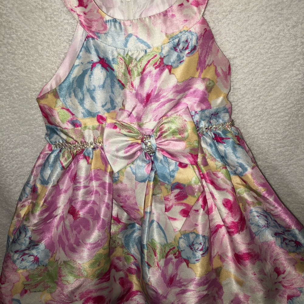 Flower Girl Dress with Rhinestone